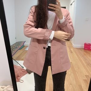 H&M pink blazer size 10